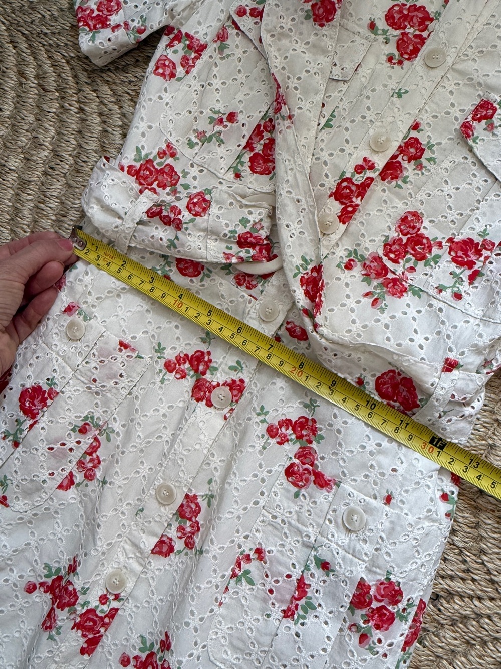 Sezane Raquel dress in Rosa Corail print - Picture 9 of 9